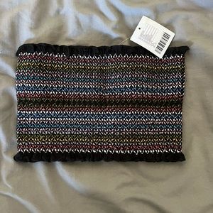 Brand New Silence + Noise Colorful Bandeau Crop Top